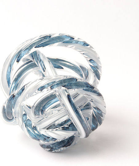 Decorative Glass Knot Blue Designs 10x10x10cm Cqb33126s