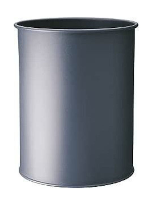 Durable Metallic Gray Waste Bin 15lt
