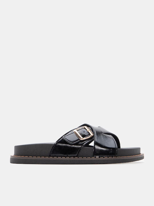 Luigi Women's Flat Sandals Flatforms Black