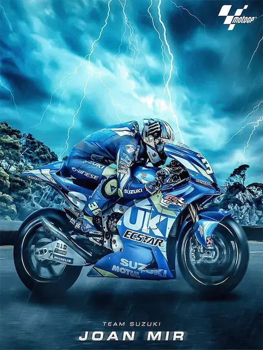 Poster Motogp Joan Mir Gp019 40cm X 50cm Brown ...