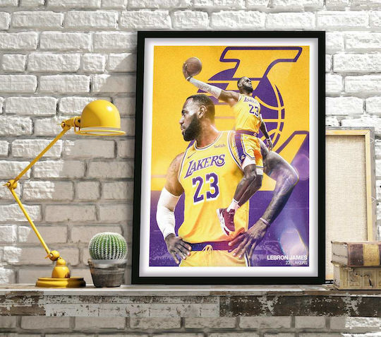Poster Nba Lebron James Snk234 40cm X 50cm Cadru Maro Din Lemn Poster Nba Lebron James Snk234 40cm X 50cm Cadru Maro Din Lemn