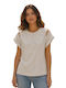 Women's Summer Linen Short Sleeve Blouse Ecru/Beige