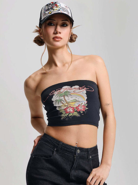 Γυναικείο Crop Top Μαύρο