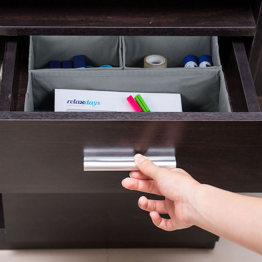 Relaxdays Drawer Organizer in Grey Color 10x33x35cm 4 Pieces