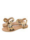 Flache Sandalen Für Damen Braun