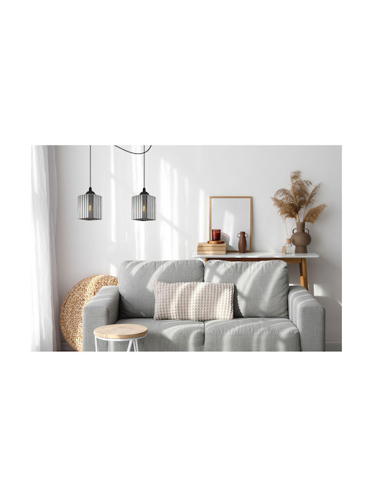 Light Home Κρεμαστό Φωτιστικό Μαύρο με Ντουί E27