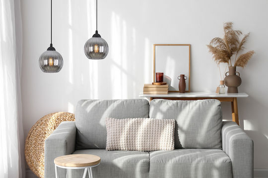 Light Home Висящо Осветително Тяло Черно с Цокъл E27