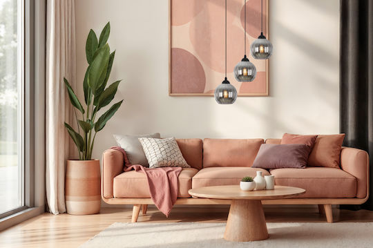 Light Home Κρεμαστό Φωτιστικό Μαύρο με Ντουί E27
