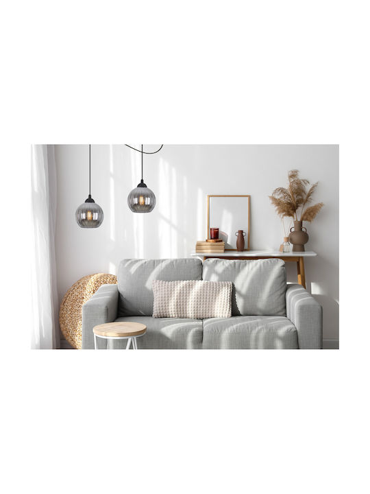 Light Home Κρεμαστό Φωτιστικό Μαύρο με Ντουί E27