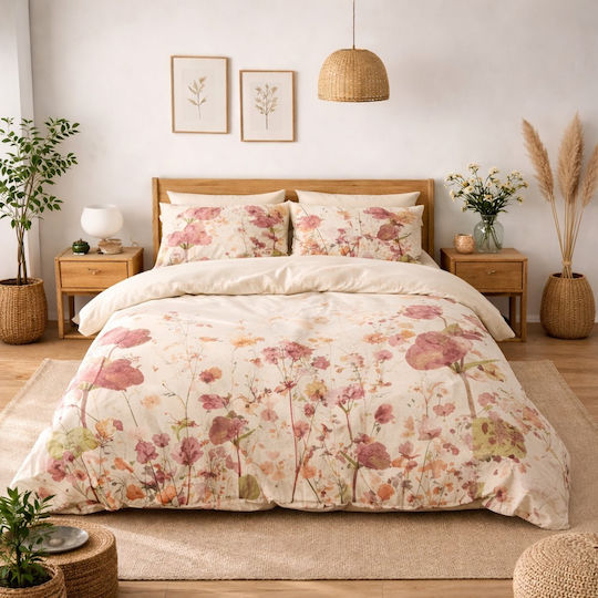 Set Cuvertură Dublă Roșie 200x210cm 4 Bucăți
