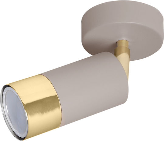 Light Home Decken- und Wandleuchte mit GU10 Lampenbirnensockel in Goldfarbe