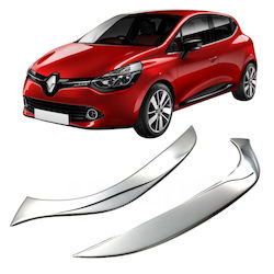 Stainless Steel Chrome Headlight Trim Strips Renault Clio 4 Hb 2012