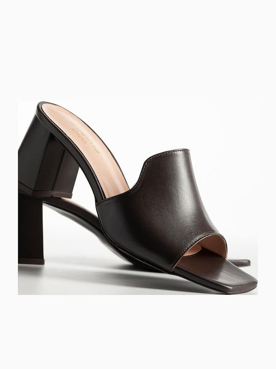 Bozikis Damen Pantoletten mit Chunky Hoch Absat...