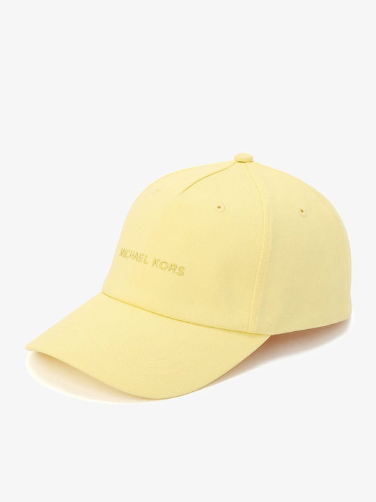 Michael Kors Logo Baumwolle Baseballkappe Zitronengelb