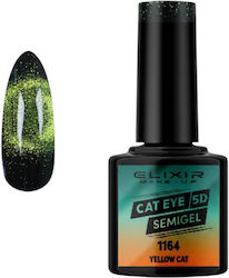 Elixir Semigel Gel Nagellack Gelb Katzenauge 8ml