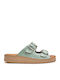Leather Women's Anatomic Green Sandals