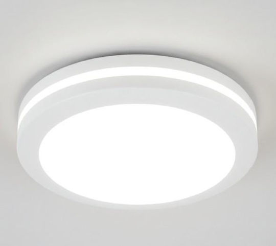 Inlight Πλαφονιέρα Οροφής Μπάνιου 40εκ. Λευκή με Ενσωματωμένο LED