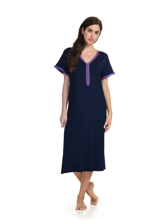 Primavera Summer Women's Nightgown Blue