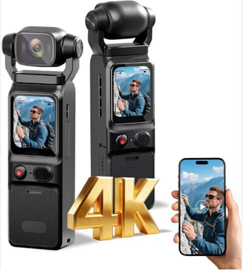 XY-05950 Action Camera 4K Ultra HD with 1.69" Screen Black