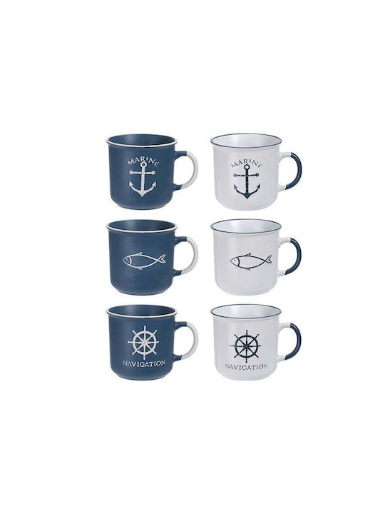 Zaros Ceramic Mug in Various Blue Colors 400ml (Various Colors)