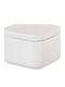 Ceramic Square Unpainted White Jewelry Box K1044 6x6x4.2cm Nv-1201044