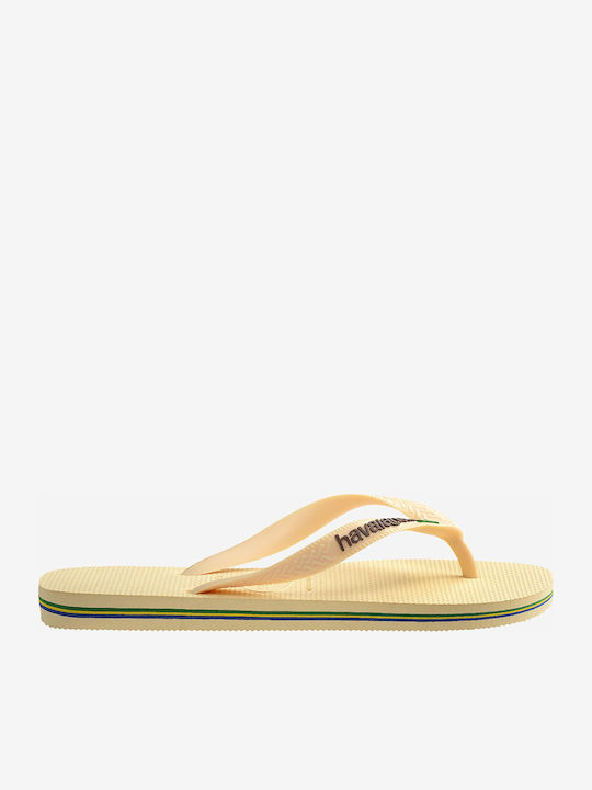 Havaianas Brasil Logo Damen Zehentrenner Creme