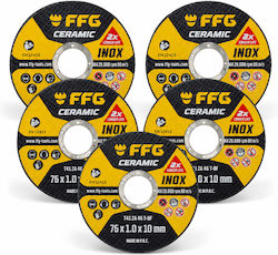 Ffg Δίσκος Κοπής Inox Ceramic 76mm 5 Τεμ 11474