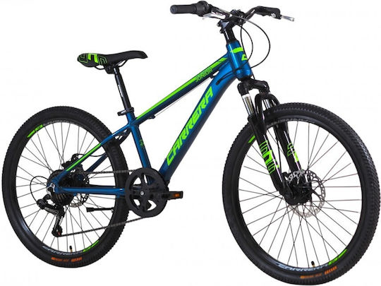 Carrera Bicicletă Copii de Oraș 24" cu Cadru din Aluminiu (2026) Albastră