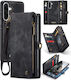 Caseme Wallet Silikon / Synthetisches Leder Schwarz (Galaxy A56)