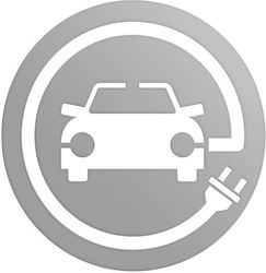 Στρογγυλή Μεταλλική Πινακίδα Σταθμού Φόρτισης Στρογγυλή Μεταλλική Πινακίδα Σταθμού Φόρτισης