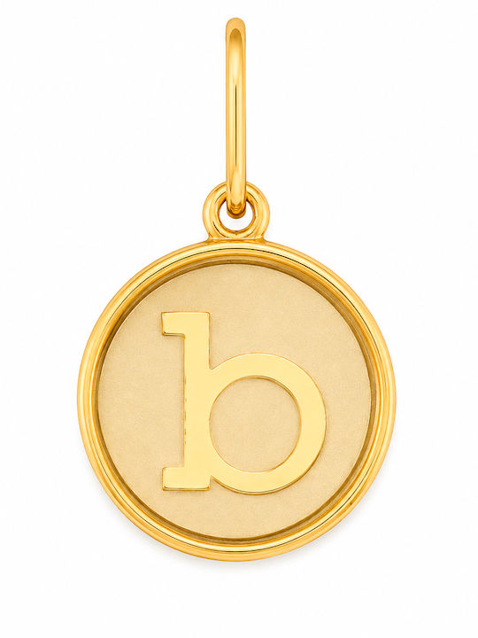 Alex and Ani Висящ талисман Монограм Златен