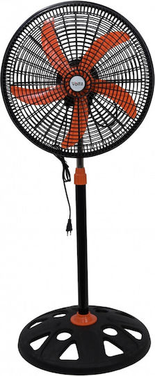 Voltz Ανεμιστήρας Ορθοστάτης 50W Διαμέτρου 45.72cm Μαύρο/Πορτοκαλί