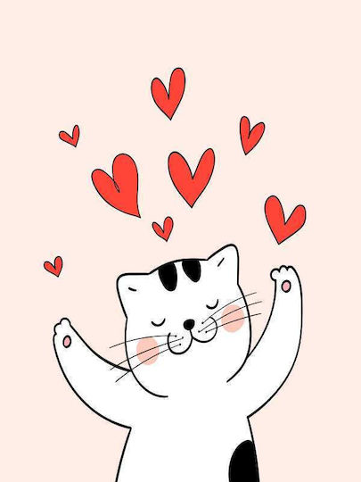 Παιδική Αφίσα Cat Love 50x40εκ.