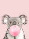 Kids Poster Koala With Pink Bubble 50x40cm