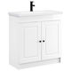 vidaXL Pătrat Cu Chiuvetă M56xL37.5xÎ81cm Alb