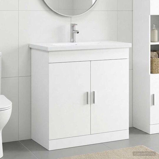 vidaXL Pangă Cu Lavoar M81xL40xÎ84.5cm Alb
