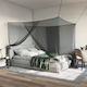 vidaxl Camping Mosquitos Nest Bed 156 Mesh Black 220 x 150 x 180 cm