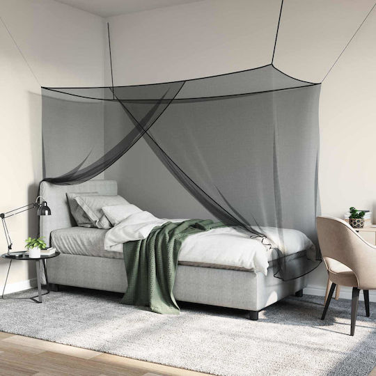 vidaxl Camping Mosquito Nest Bed 156 Mesh 3 Pcs Black Polyester