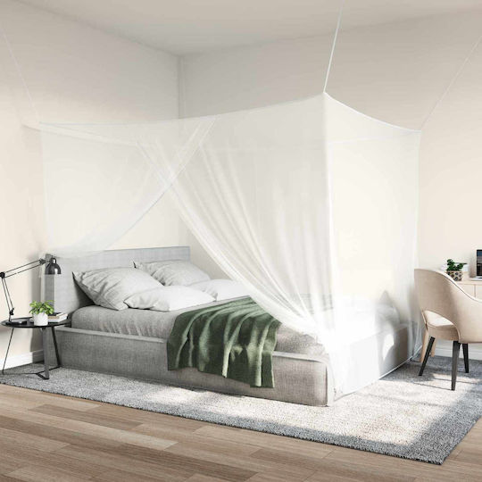 vidaxl Camping Mosquito Nets Bed 156 Mesh 3 Pcs White Polyester