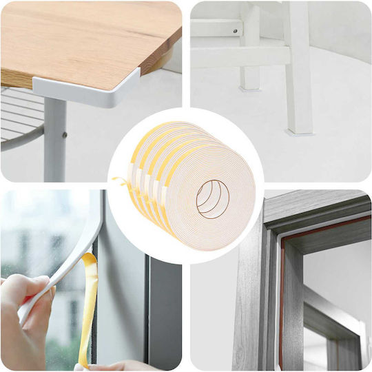 vidaXL Self-Adhesive Foam Tape White 4mm 5 Pieces