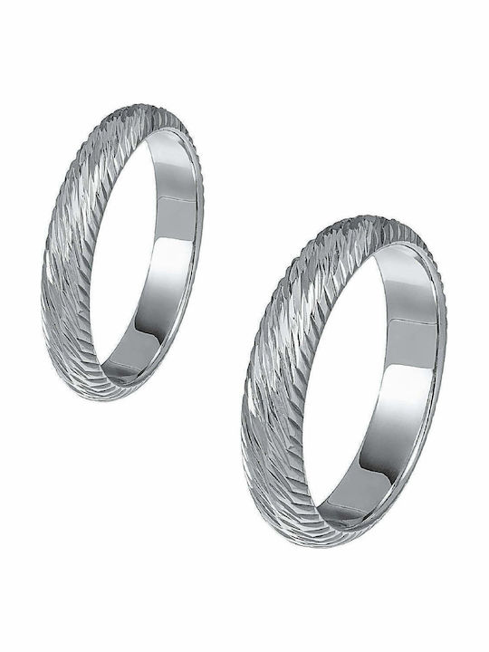 Ioannis Kosmima Set Wedding Rings From 9K White Gold