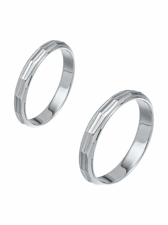 Ioannis Kosmima Set Wedding Rings from 9K White Gold
