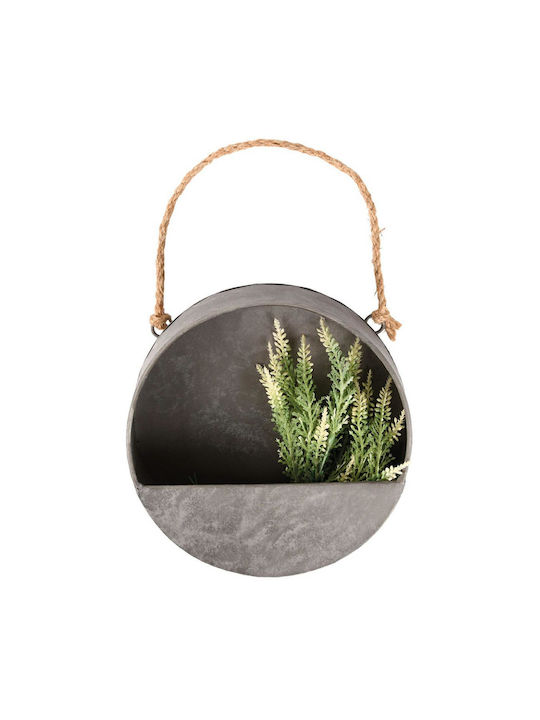Esschert Design Metallischer Pflanzgefäß Grau