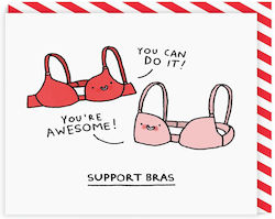 Support Bras Greeting Card Ευχετήρια Κάρτα By Gemma Correll Ohh Deer