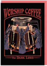 Поздравителна Картичка Worship Coffee By Steven Rhodes Ohh Deer