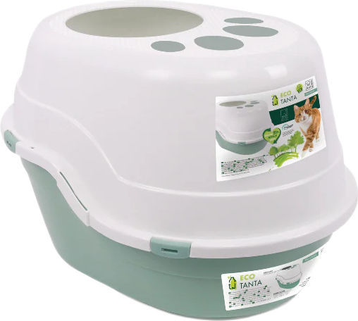 M-Pets Cat Toilet Closed Green L50 x W52 x H48cm