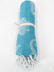 Chios Hellas Beach Towel Turquoise