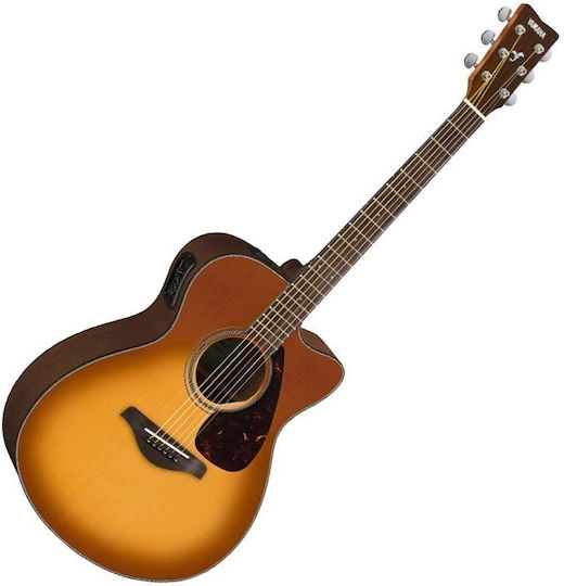 Yamaha Yamaha Semi-Akustik Gitarre Fsx800c Burst / Fichte