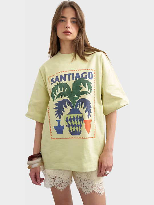 Γυναικείο Oversized T-shirt Lime