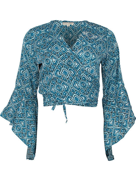 Lara Ethnics Blue Blouse